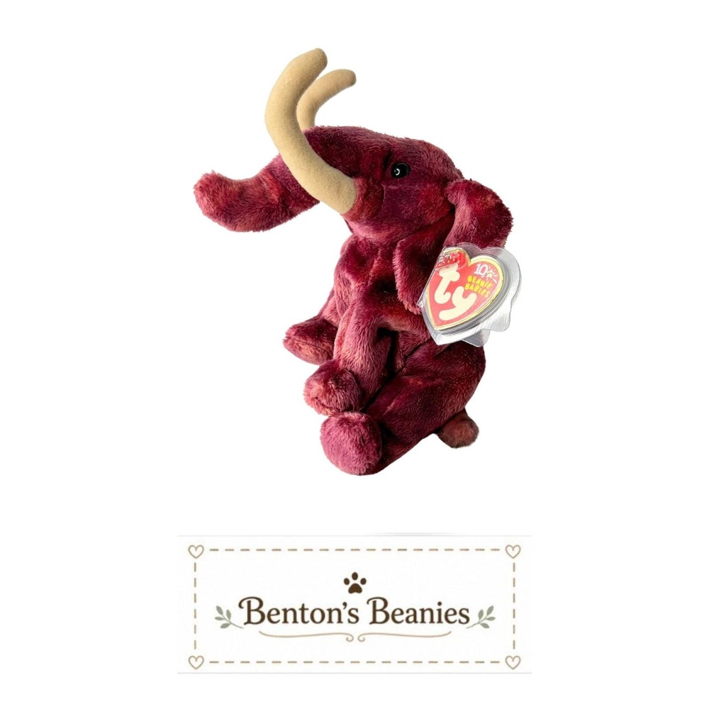 Colosso the Mammoth Ty Beanie Baby | Prehistoric Plush Pal 🦣 | Mint Heart Tag ⭐ - Picture 2 of 6